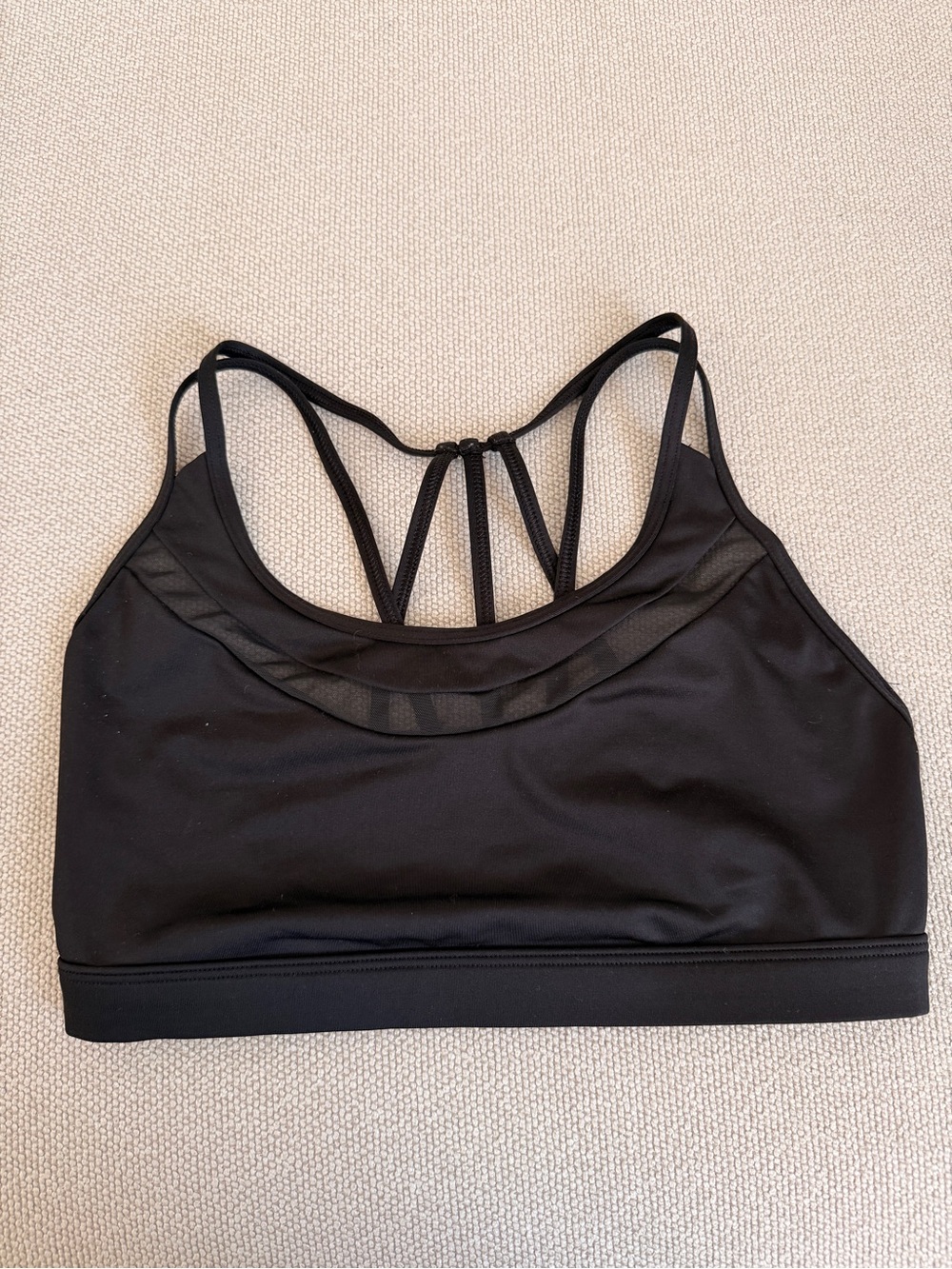 Women’s Black Strappy Sports Bra